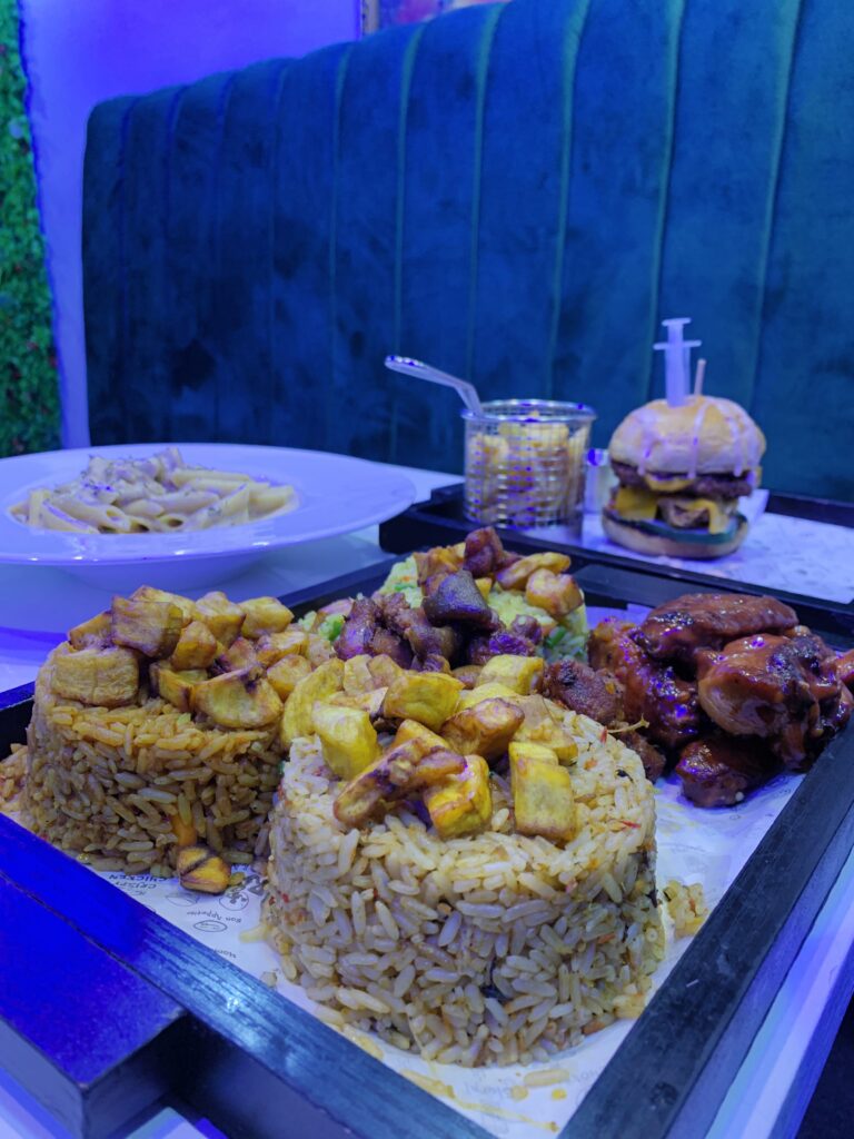 We All Love Rice Platter at Rubels and Angels Restaurant Lagos